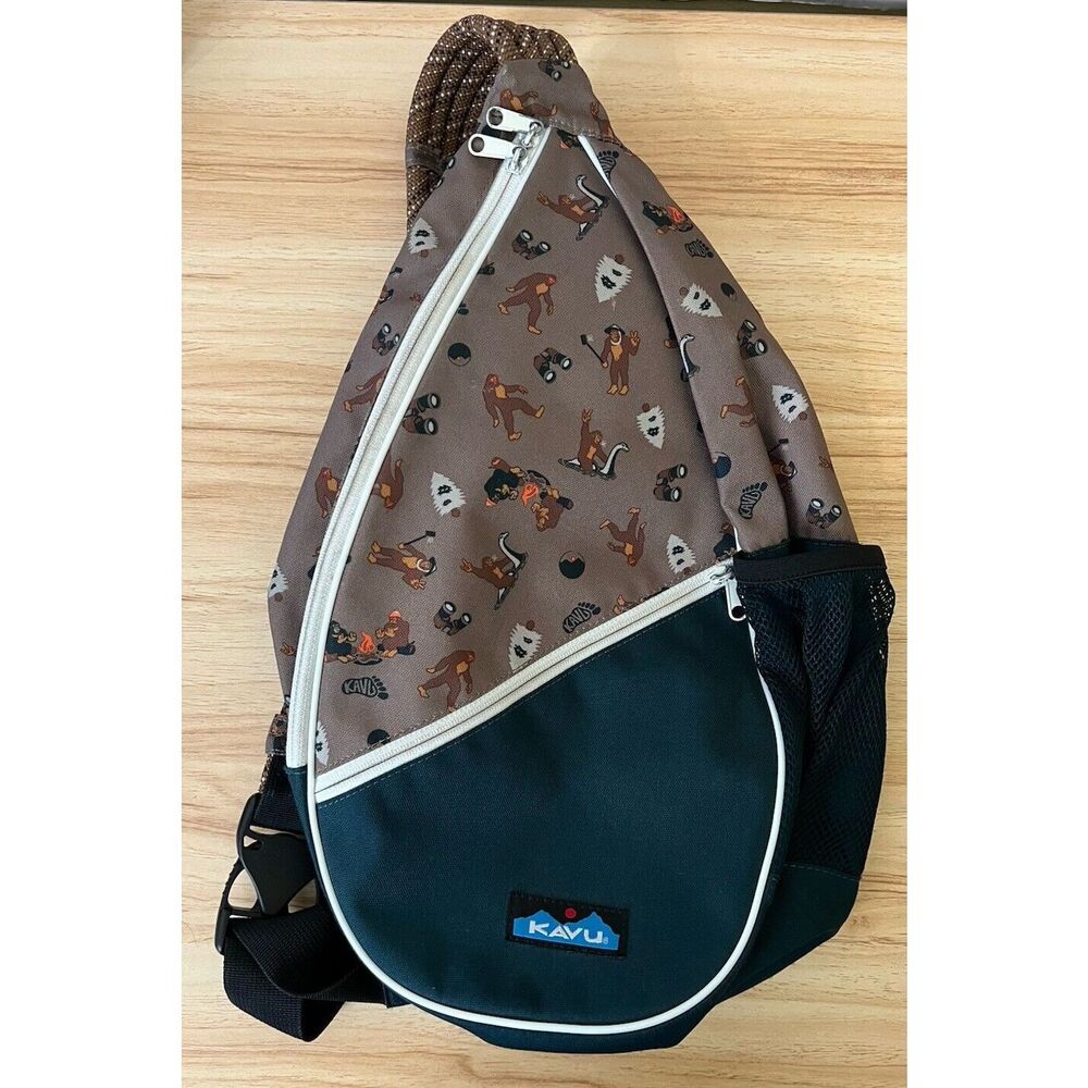 Kavu Sling Rope Bag Sasquatch Bigfoot Loch Ness Camping Print Rare